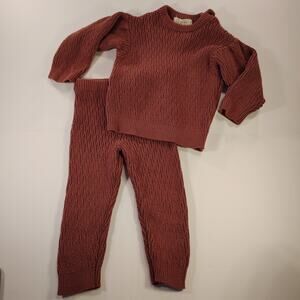 Jessica Simpson knit set 18m dark rose color